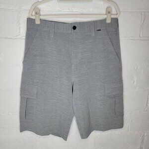 Hurley Nike Dri Fit Men's Size 33 Cargo Shorts Gray